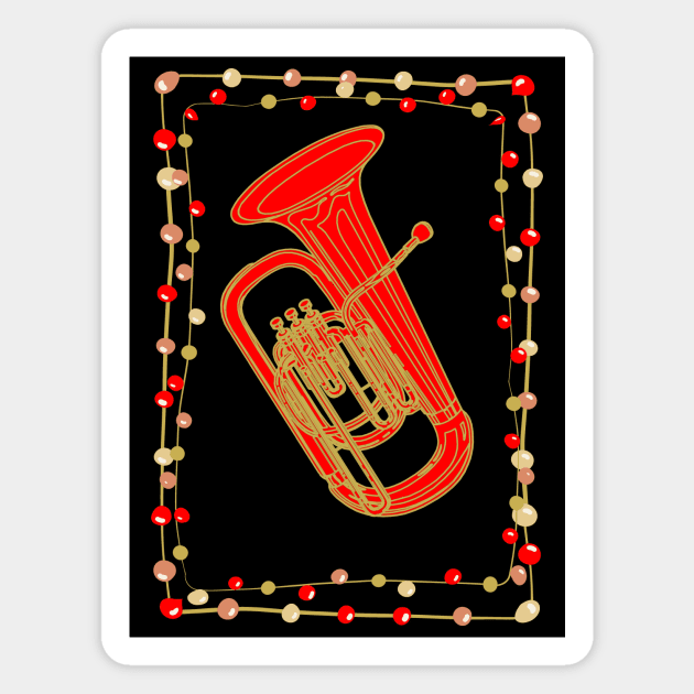 Christmas Tuba Magnet by AngelFlame